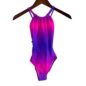 Kanu Surf Janie Swimsuit Ombre Crossback One‎ Piece Swimwear Girls Size 8